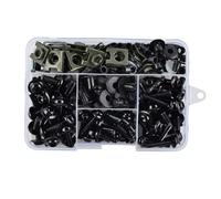 PQAWSFR Moto Boulon Ecrou Compatible avec pour Z800 pour Z900 pour Z1000 195 Pièces Vis De Corps Moto Et pour Kit Boulons Vis Borne De Batterie De Moto(Black)