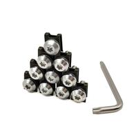 PQAWSFR Moto Boulon Ecrou Compatible avec Suzuki pour GSXR1000 pour GSXR1100 pour Katana Vis Carénage Moto pour Corps Moto Personnalisé pour Accessoire Boulons À Ressort(Silver)