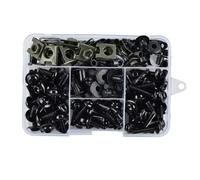 PQAWSFR Moto Boulon Ecrou Compatible avec Vespa pour GTS 125 250 300 pour Sprint pour Primavera 150 Carénage Moto Boulons en Aluminium Kit Vis Clips D'écrou Carénage pour Kit Boulons(Black)