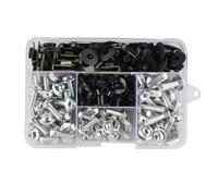 PQAWSFR Moto Boulon Ecrou Compatible avec Vespa pour Sprint pour Primavera 150 GTV LXV PX 195 Pièces Accessoires Moto Carénage en Aluminium pour Kit De Vis De Boulon Clips D'écrou(Silver)