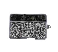 PQAWSFR Moto Boulon Ecrou Compatible avec Yamaha pour DT200 pour DT125RR pour DT125R Accessoires Moto Carénage pour Boulon Vis Kit Écrou Clips Écrou Et pour Kit Boulons(Silver)