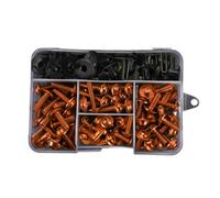 PQAWSFR Moto Boulon Ecrou Compatible avec Yamaha pour DT200 pour DT125RR pour DT125R Accessoires Moto Carénage pour Boulon Vis Kit Écrou Clips Écrou Et pour Kit Boulons(Orange)