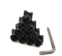 PQAWSFR Moto Boulon Ecrou Compatible avec Yamaha pour Fjr1300 pour Fz1 pour Fz600 pour Trx850 Vis Carénage Moto pour Corps Moto Personnalisé pour Accessoire Boulons À Ressort(Black)