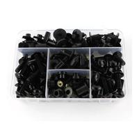 PQAWSFR Moto Boulon Ecrou Compatible avec Yamaha pour FZ6R 2010-2016 pour FZ16 pour 2008-2019 Clips Fixation Clips Écrous Accessoires Moto Kit Complet De Boulons Carénage(Black)