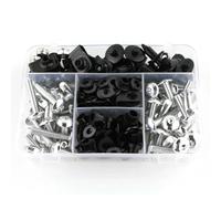 PQAWSFR Moto Boulon Ecrou Compatible avec Yamaha pour Tmax 500 2001-2011 pour XJR400 1990-2007 Clips Fixation Clips Écrous Accessoires Moto Kit Complet De Boulons Carénage(Silver)