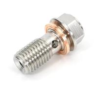 PQAWSFR Moto Boulon Ecrou M10 X 1,25 Mm Pièces Universelles Moto Frein en Acier Inoxydable Banjo pour Boulon Banjo pour Boulon Vis Embrayage Hydraulique Frein pour Maître-Cylindre Vis(Size1)