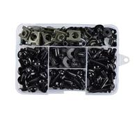 PQAWSFR Moto Boulon Ecrou pour Adventure pour F900R pour F900XR pour G310RR Boulons Carénage Moto Kit Vis Clips D'écrou Vis Borne Batterie De Moto(Black)