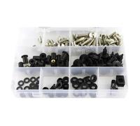 PQAWSFR Moto Boulon Ecrou pour CBR1000RR 2004 2005 Kit Complet Boulons De Carénage Complet Moto Clips Vis Rondelle Fixation Boulons Borne Batterie Moto(Silver)