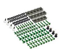 PQAWSFR Moto Boulon Ecrou pour CBR1000RR pour CBR600 pour F2 pour F3 pour F4 177 Pièces Vis Moto Carénage pour Écrous Boulon Vis Corps Carénage Moto pour Kit De Boulons(Green)