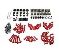 PQAWSFR Moto Boulon Ecrou pour Cbr600rr X4 pour Cb400sf Kit Universel Boulons Carénage Moto Clips Fixation du Corps Vis Carénage Moto pour Accessoires De Boulons(Red)