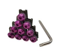 PQAWSFR Moto Boulon Ecrou pour CRF230F pour XR230 Vis Carénage Moto pour Carrosserie Moto Personnalisée pour Boulons À Ressort Vis Borne Batterie Moto(Purple)