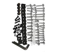 PQAWSFR Moto Boulon Ecrou pour NC700S pour NC700X pour VFR1200F Kit Complet Boulons Carénage Moto Vis Corps Carénage Moto pour Kit D'assortiment De Boulons(Silver)