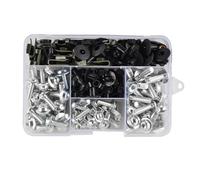PQAWSFR Moto Boulon Ecrou pour Ninja 400 650 pour 1000sx Accessoires De Moto Boulons Carénage Kit Vis Clips D'écrou(Silver)
