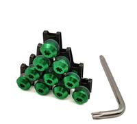 PQAWSFR Moto Boulon Ecrou pour VFR800 pour VFR750 pour VTR1000 Vis Carénage Moto pour Corps Moto Personnalisé pour Boulons À Ressort Accessoire Boulons Carénage Moto(Green)