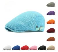 PQCHAOQ - Casquette plate pour homme et femme en maille respirante - béret, casquette gavroche, chapeau de conducteur de taxi irlandais, casquette Gatsby, chapeaux de chasse, casquettes Baker Boy