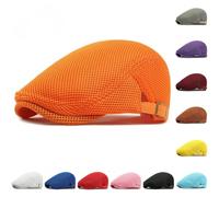 PQCHAOQ - Casquette plate pour homme et femme en maille respirante - béret, casquette newsboy, chapeau Ivy, casquette de conducteur de taxi irlandais, chapeaux de chasse Gatsby pour hommes, casquettes