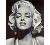 PQE836 5D DIY diamond painting kit, Marilyn Monroe round rhinestone cross stitch, mosaic wall decoration gift. SIZE:25x30cm