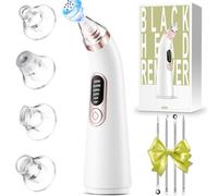 PQETBV Aspirateur Point Noir - 5 Modes avec 4 Têtes Interchangeables, Aspirateur Points Noirs Professionnel Visage pour Nettoyage des Pores,Traitement Acné et Soin Anti-Blackheads