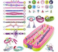 PQETBV Kit d'artisanat de Bracelet d'amitié pour Filles, Kit de Fabrication de Bracelets d'amitié, Cadeau de Anniversaire Noël pour Filles de 6-12 Ans