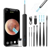 PQETBV Otoscope Oreille, Camera Oreille Nettoyage 1080P HD Kit D'élimination du Cérumen avec 6 Lumières LED, Étanche Nettoyant Oreille de 3,0 mm, Adapté aux IPhone, IPad et Android