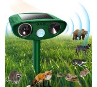 PQETBV Répulsif Chat Ultrason à Energie, Étanche Répulsif Chat Répulsif, Ultrason Anti Chat avec Détecteur de Mouvement pour Anti Chats Chiens Souris Ratons