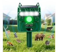 PQETBV Répulsif pour Animaux à Ultrasons, Repulsif Chat Solaire, Repulsif Chat Exterieur Ultrason avec Capteur, Charge USB, Répulsif Chat Chien Jardin pour Chats