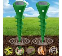PQETBV Repulsif Taupe Solaire, 2 Pièces Anti Taupe Solaire Vibration et Ultrasons pour Protéger Votre Jardins Pelouse des Taupes, Marmottes, Campagnols, Serpents et Gaufres