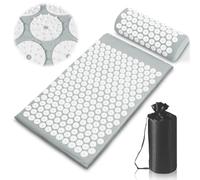 PQETBV Tapis d'Acupression, Kit d'Acupression avec Oreiller Champ de Fleurs, Tapis de Massage à Domicile pour Soulage Douleurs, Relaxation Musculaire, Favorise la Circulation