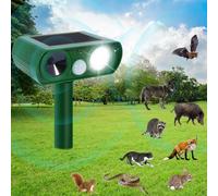 PQETBV Ultrason Repulsif Chat Exterieur, Répulsif Chat avec Détecteur de Mouvement et Lumière LED pour Jardin, Étanche Répulsif Animaux pour Chat, Chien, Écureuil, Renard