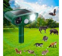 PQETBV Ultrason Repulsif Chat Exterieur, Répulsif Chat avec Détecteur de Mouvement et Lumière LED pour Jardin, Étanche Répulsif Animaux pour Chat, Chien, Écureuil, Renard (511B)