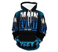 PQIXJBA Jey Uso Wrestler Fashion Hip Hop Femme/Homme Sweat à capuche avec poche, Noir , L