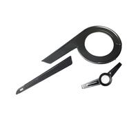 PQMIERA Carter De Chaîne De Vélo 40-42 Dents, Léger, Compatible avec Pédalier, Protection Universelle, Pièces De Rechange(Black)
