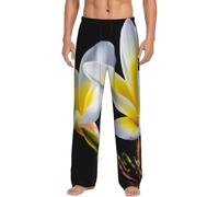 PQruop Beau pantalon de pyjama amusant Flower1 pour homme avec poches, pantalon de pyjama d'Halloween, adapté pour porter à la maison., Noir , S