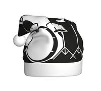 PQruop Chapeau de Noël amusant pour adulte avec imprimé batteur, chapeau d'elfe de Noël, adapté pour le Nouvel An