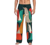 PQruop Flock of Birds Pantalon de pyjama amusant pour homme avec poches, pantalon de pyjama d'Halloween, adapté pour porter à la maison., Noir , XL