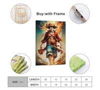 PQSDSLCX Poster d'art d'animation One Piece - Peinture sur toile - Poster mural moderne pour chambre à coucher - 30 x 45 cm