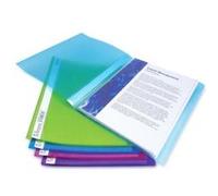 Pqt de 10 Protège-documents Flexi 10 Pochettes A4 Couleurs vives Transparentes G