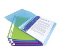 Pqt de 10 Protège-documents Flexi 20 Pochettes A4 Couleurs vives Transparentes G