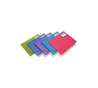 Pqt de 5 Porte-Documents A4 25mm Couleurs Vives Transparentes G