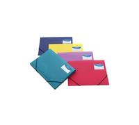 Pqt de 5 Porte-Documents A4 à 3 rabats Couleurs Vives Opaques G