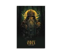 PQWWFDVX Poster décoratif sur toile avec motif de dieux nordiques Odin - Impression d'art moderne pour chambre à coucher - 40 x 60 cm