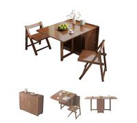 PQXQZ Buffet Salle a Manger Multifonctionnel avec 2 Chaises Console Style Campagnard Buffet Cuisine Rangement Extensible en Bois Massif pour Cuisine Salon ou Entrée