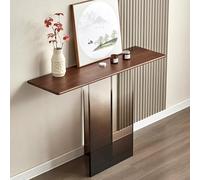 PQXQZ Console étroite en Acrylique avec Plateau en Bois Table Décorative Moderne pour Salon Entrée ou Couloir(120x35x73cm)