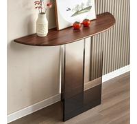 PQXQZ Console étroite en Acrylique pour Entrée Table D'appoint avec Plateau en Bois Incurvé pour Canapé Entrée Couloir Salon(120x35x73cm)