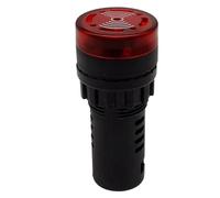 PQYSMVVG 1PC AD16-22SM 12V 24V 110V 220V 22mm Flash Signal Light Red LED Active Buzzer Beep Alarm Indicator Red Green Yellow Panel(AC 220V Red)