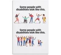 PQYSMVVG Empathy Educational Wall-Art - Not All Disabilities Are Visible Inspirational, Canvas Print on Hidden Disabilities for Counseling Center and School Decor(Unframed,12x18inch(30x45cm))