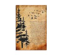 PQYSMVVG Stopping By Woods On A Snowy Evening Poem Robert Frost Literary Quote Wall-Art For Study Room(Unframed,12X18inch(30X45cm))
