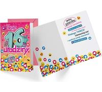 PR-341 Carte d'anniversaire avec chiffres - Parfaite pour ton 16e anniversaire Rendez ce jour spécial avec une invitation élégante et colorée