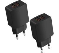 Pr Chargeur Usb, 2-Pack Murale Double Usb 5v2.1a Secteur Adaptateur Bloc Chargeur Compatible Avec Iphone 13 12 11 Xs Xr X 8 7 6, Samsung Galaxy, Xiaomi, Téléphones, Tablettes, Android