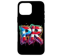 PR Graffiti Drapeau de Porto Rico Spray Peinture Street Art Fun Cool Coque pour iPhone 16 Pro Max